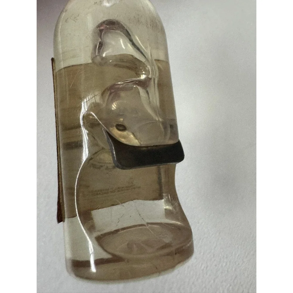 Bacardi Silver Miniature Bottle Keychain Clear Alcohol Promo Bottle Opener‎